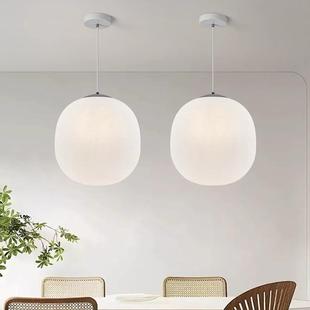 大观园餐厅吊灯现代简约卧室灯房间灯圆形白色饭厅吧台单头灯F274