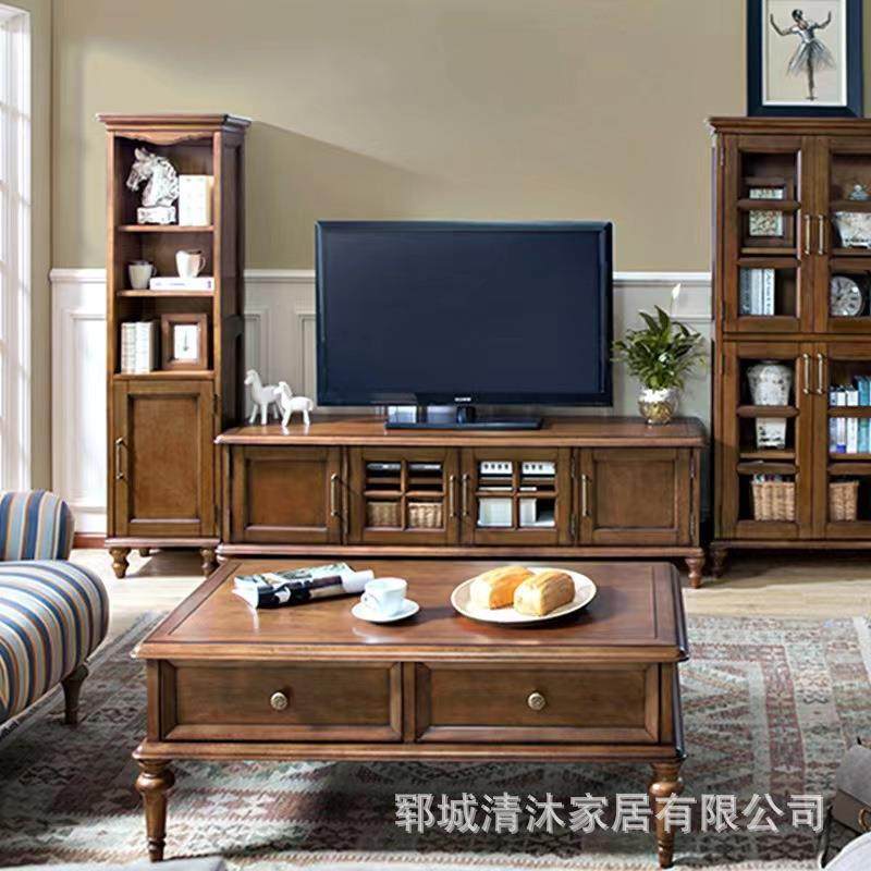 美式实木家具客厅木质电视柜复古储物柜白蜡木茶几整理柜视听柜,纺织面料/辅料/配套,纺织机械配件,淘宝优惠券,粉丝福利购,淘宝优惠卷