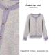 百搭撞色针织开衫 枋叙 英伦女高 毛衣CN121W008