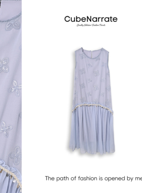 【告别之夜】枋叙【艺术馆】   百搭无袖个性连衣裙 CN320X101