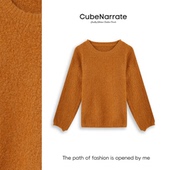 枋叙 冬意暖阳 简约百搭针织套头毛衣CN1202D001