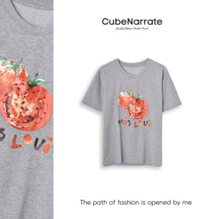 水果印花圆领短袖 莓果枝头 枋叙 CN320C058 告别之夜