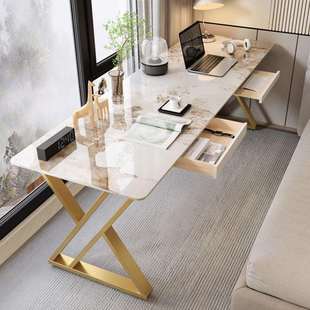 岩板长条桌靠墙书桌阳台窄条桌床边工作台办公电脑桌支架学习桌子