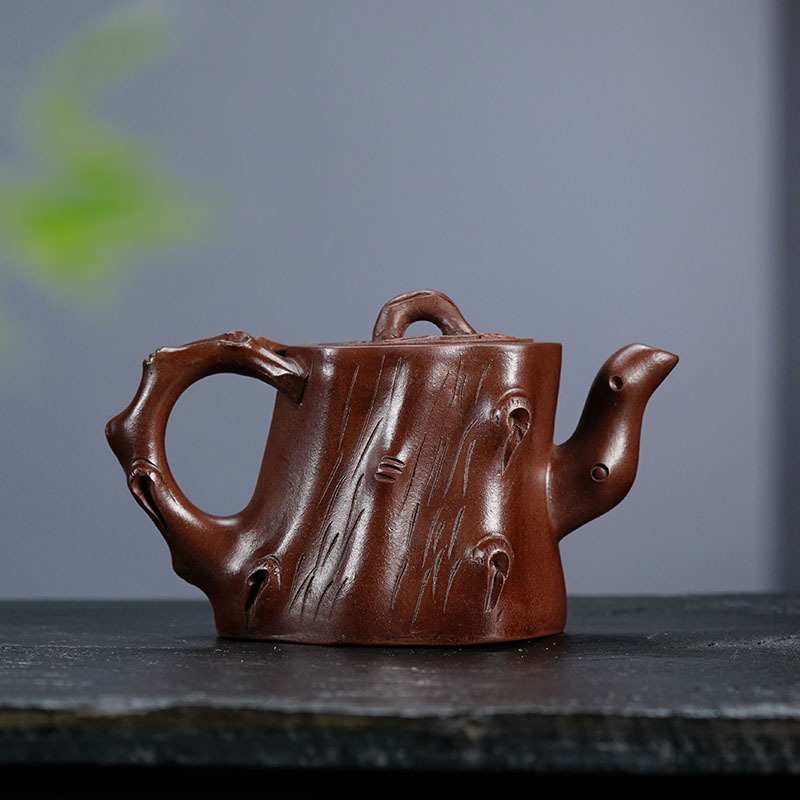 宜兴原矿紫砂茶壶紫泥梅桩放茶壶手工花器茶置物架杯垫隔热托壶承