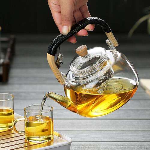ZQ玻璃煮茶壶耐高温烧水壶大容量蒸汽煮茶器专用黑白茶全自动电陶