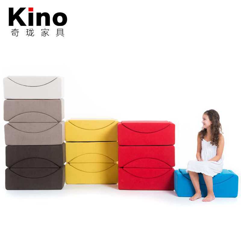 kino高密度海绵单人沙发多功能组合积木沙发可拆洗家用阳台懒人椅