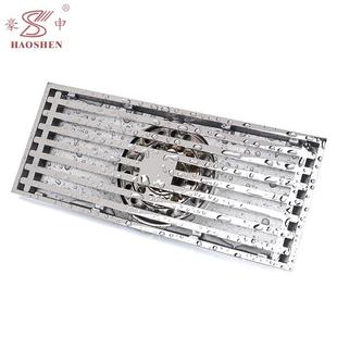 豪申家用厨房浴室长方形横条地漏8*20防臭防虫快速漏水全铜地漏