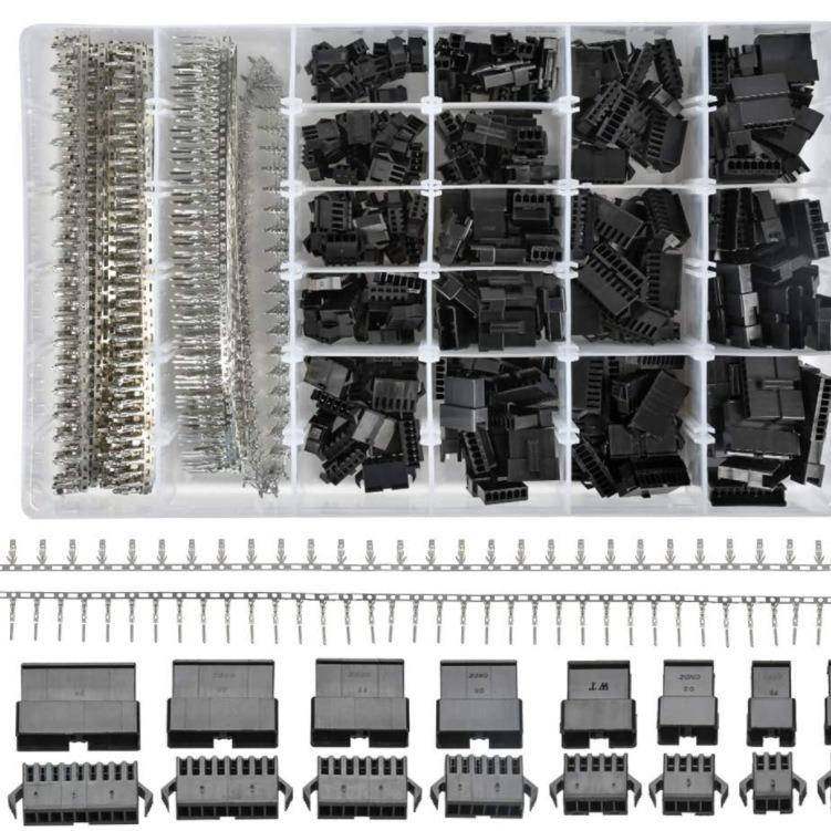 1120Pcs2.54mm23456789针SM公母插外壳公母排针压接端子连接