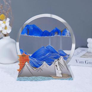 新品 饰品 诗人游行流沙画工艺摆件饰品创意艺术商用家用装