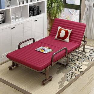 折叠床沙发收纳小床单人双人办公室午休睡家用便携式多功能加固