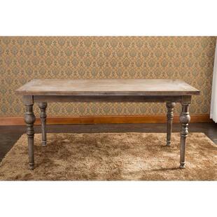 美式复古实木桌子餐桌组合做旧拉丝橡木餐桌法式餐厅简约长方桌