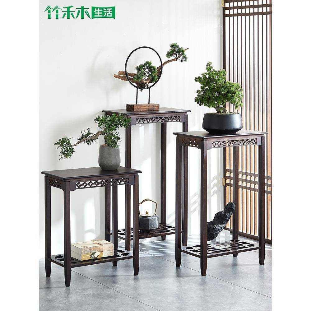 #3YV5花架置物架花盆架花架子客厅落地式吊兰架室内仿古中式盆栽