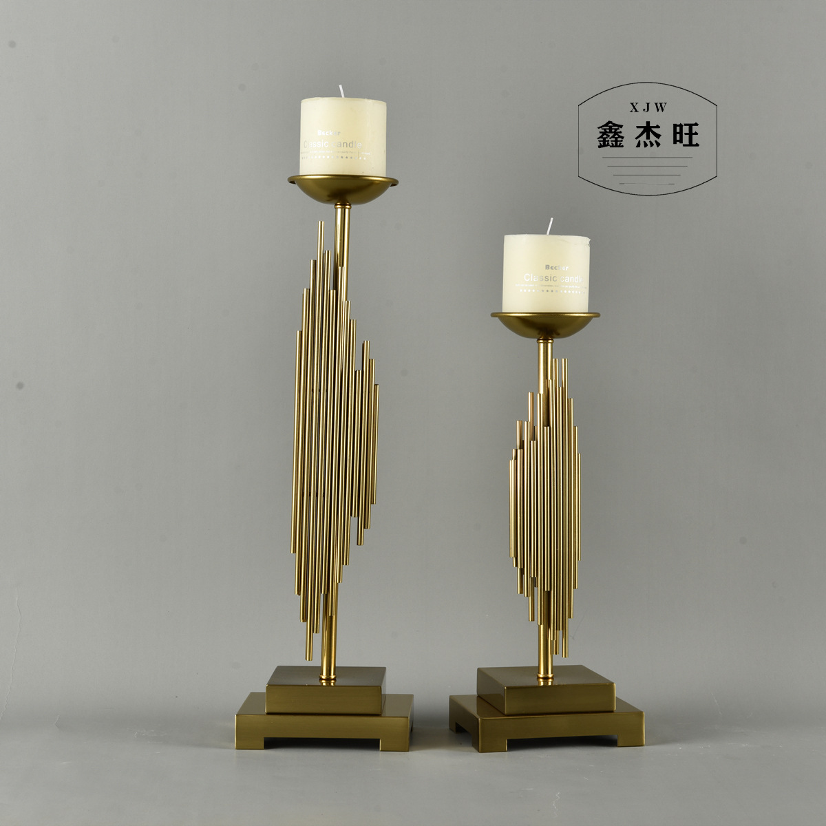 创意铁艺烛台摆件家居轻奢风摆设欧式客厅书房卧室酒柜装饰品烛台