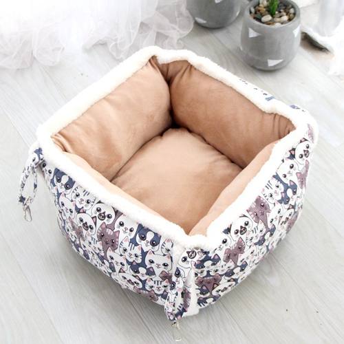 厂家新款猫窝冬季保暖猫咪吊床挂式两用宠物窝可拆洗狗窝猫咪吊篮