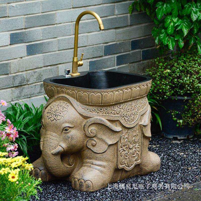 庭院户外水槽大象洗拖把池花园洗手池自动下水阳台洗墩布池子家用,电子元器件市场,其它元器件,淘宝优惠券,粉丝福利购,淘宝优惠卷