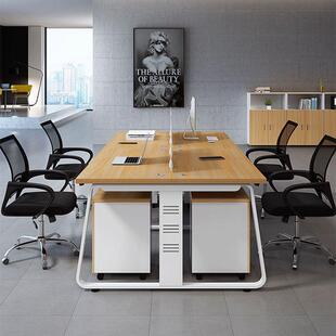 写字楼公司话务员职员办公桌带屏风多人位简约员工组合椅子环保