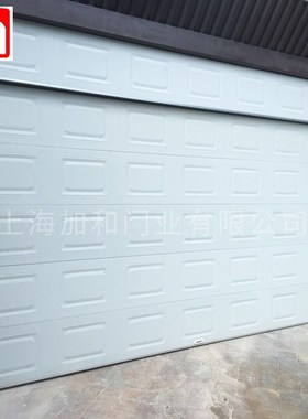 别墅车库门电动翻板铝合金车库门白色方格隔音电动卷帘门卷闸门