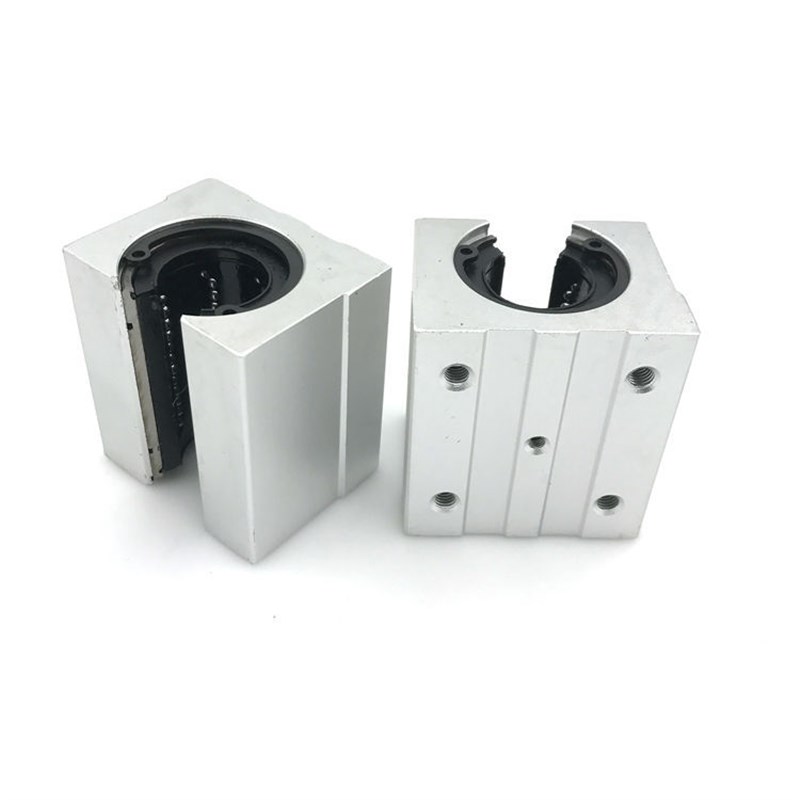 圆柱导轨带铝托底座SBR16 直线导轨 直线滑块 可配滑动轴承