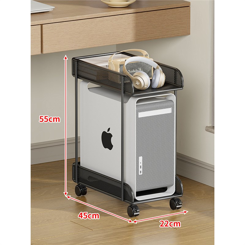 电脑主机托架办公室可移动底座带滑轮置物托盘桌下台式机箱架