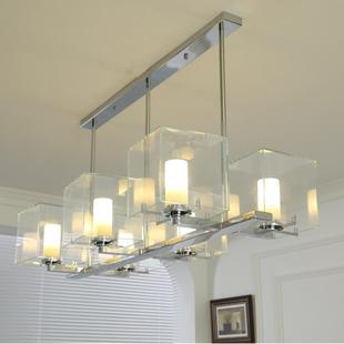 美式工业风餐吊灯餐桌吧台灯新中式长方形茶室灯酒店前台接待吊灯