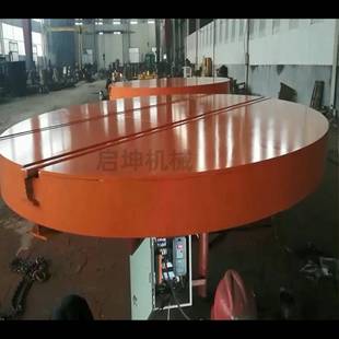 工业轨道平板车蓄电池重型道轨转台车电动四轮平板搬运轨道平车