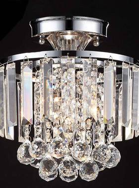 水晶吸顶灯110V轻奢餐厅走廊玄关现代简约卧室吊灯爆款ebay