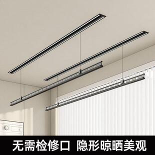 家用照明双杆升降式隐形升降晾衣架手摇隐藏式凉衣架