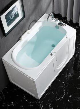 狮林老人缸无障碍侧开门步入式家用深泡坐式亚克力按摩浴缸小户型