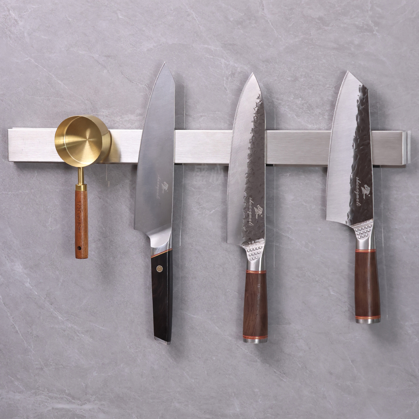 不锈钢刀架厨房双磁条磁铁磁性磁力壁挂式吸刀菜刀刀具上墙收纳架