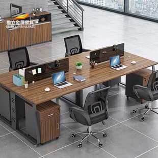 跨境办公桌腿桌脚金属会议桌铁架职员桌钢制支架脚四人位对坐桌腿