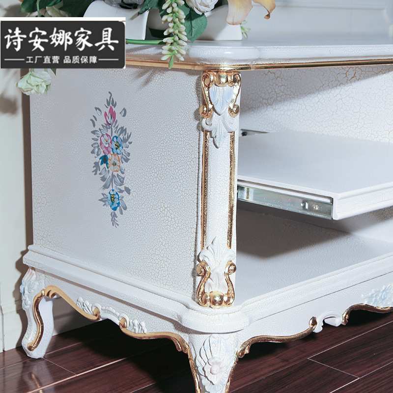 法式奢华家具 意大利风格欧式手工雕刻实木电视柜1.4米整装地柜
