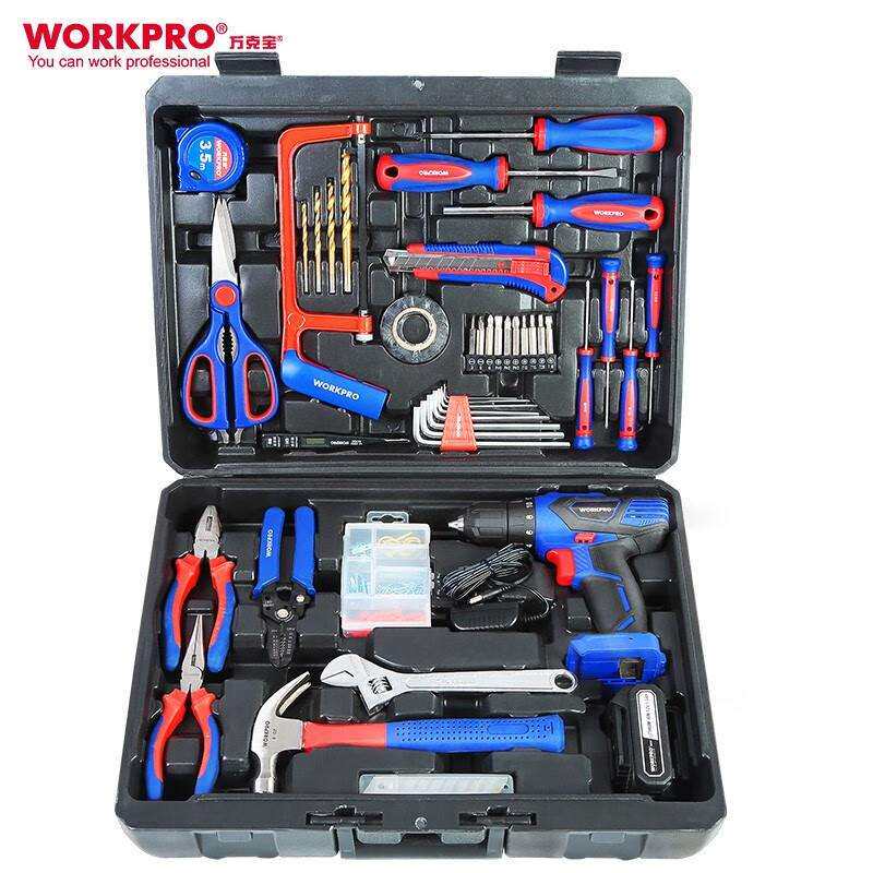 万克宝160件套锂电钻工具组套家用多功能充电式手电钻套装W009082