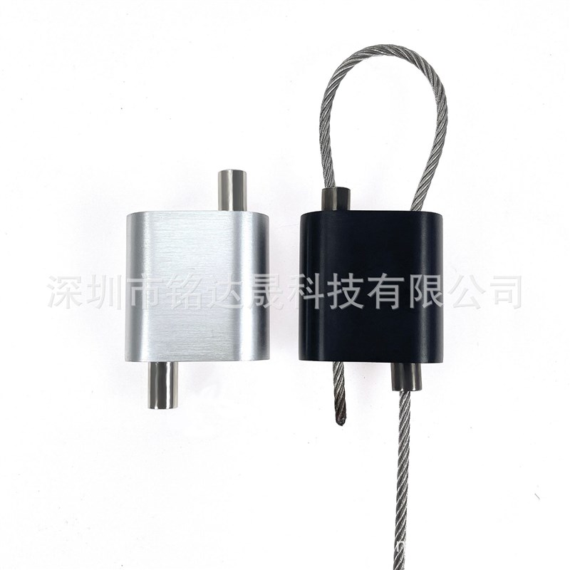 铝材实心双向锁线器钢丝绳卡线器 收缩升降扣自动倒扣器 吊绳卡扣
