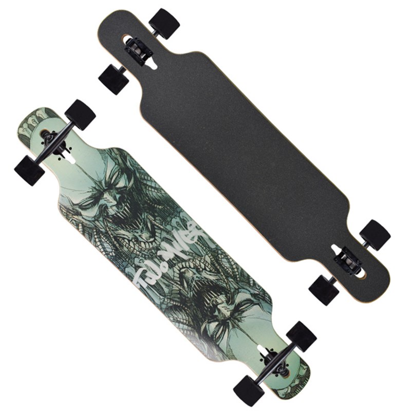 枫木陆地冲浪板滑板速降公路板长板双翘板面鱼板电动滑板板面