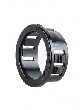 OSB开口式护线套黑色塑料尼龙过线圈配电箱柜体铁板防割扣式塞头