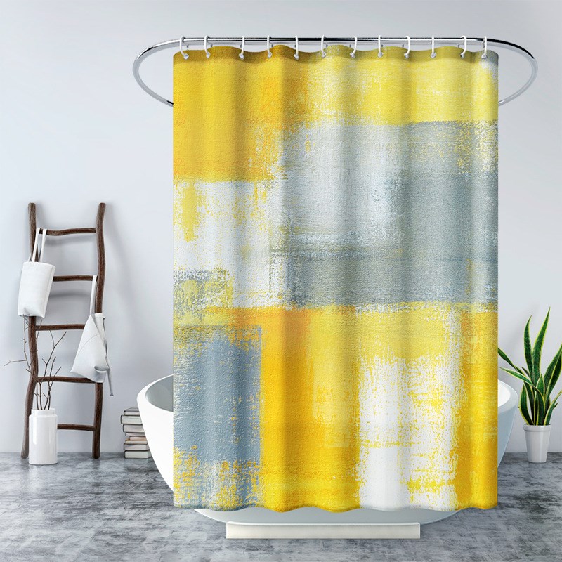 Curtain shower防水防霉浴帘卫生间隔断帘挂帘子浴帘套装免打孔