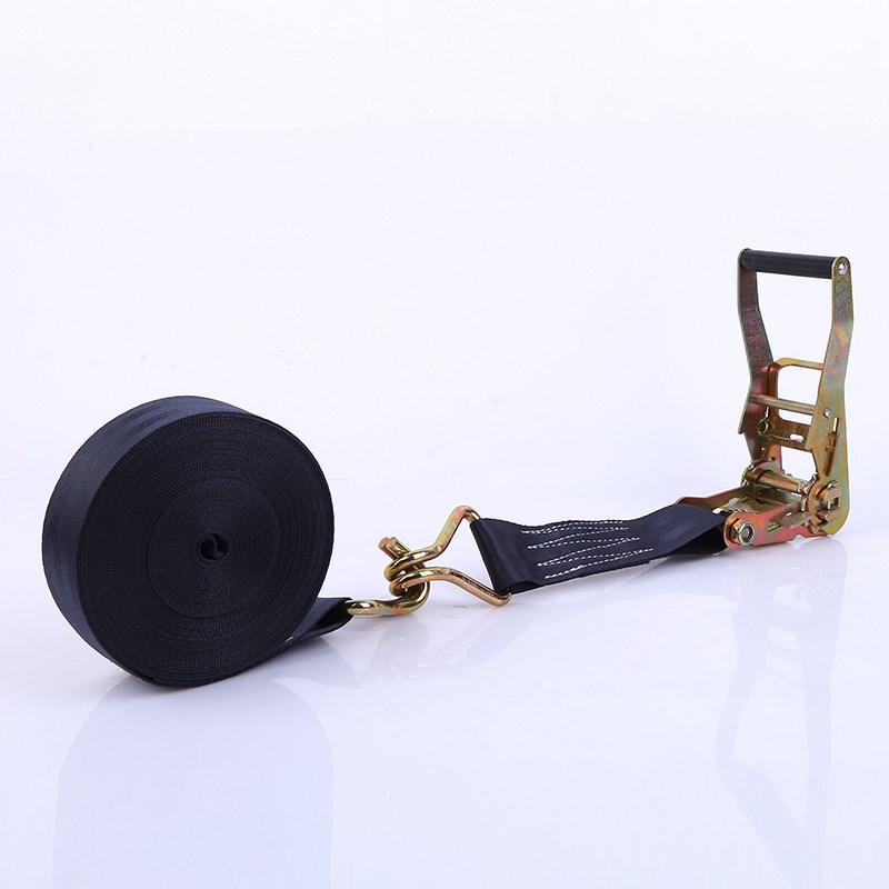 厂家5T货车紧绳器棘轮捆绑器涤纶货车运输捆绑带5x10米货物拉紧器