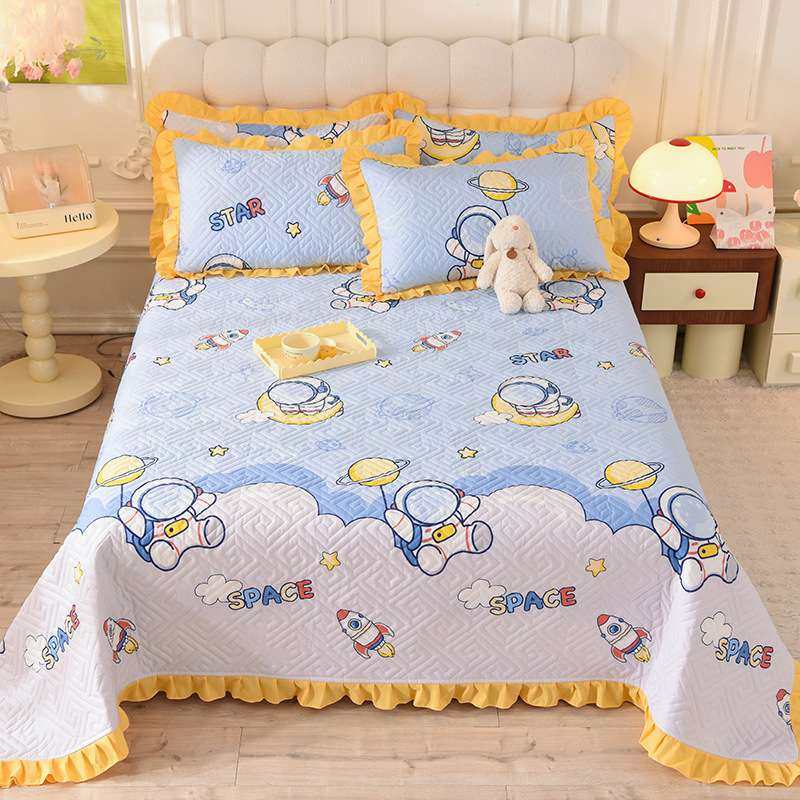 全棉床盖三件套加厚绗缝斜纹夹棉床单双人纯棉床罩四季盖毯子,电子元器件市场,其它元器件,淘宝优惠券,粉丝福利购,淘宝优惠卷