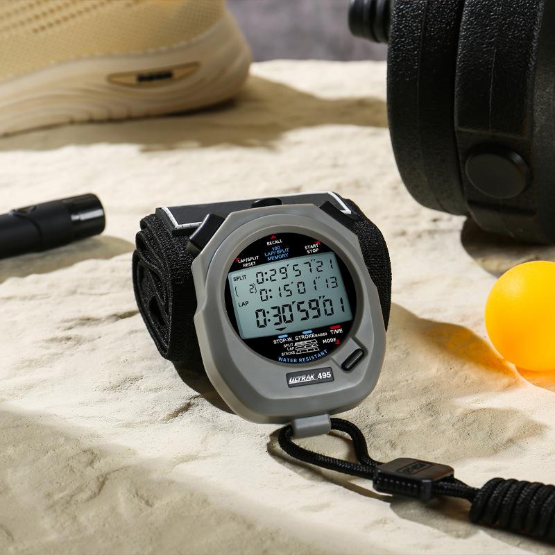 DT495B电子秒表ULTRAK奥赛克100道3排显示计时器田径训练精确防水