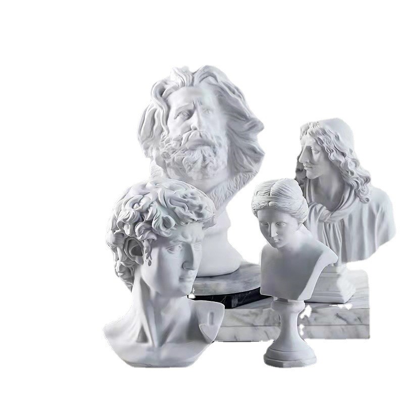 美术石膏教具人物石膏像青年鲁迅伏尔泰石膏等头像静物素描静物摆