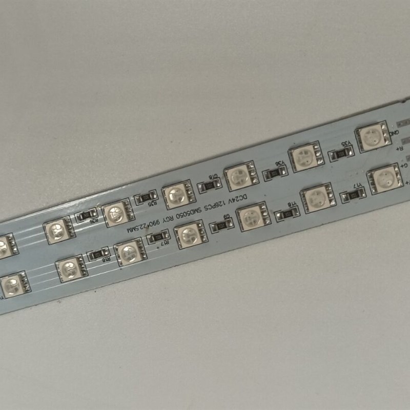 22.5MM宽5050RGB双排硬灯条 24V 双排120灯5050RGB RGY七彩硬灯条