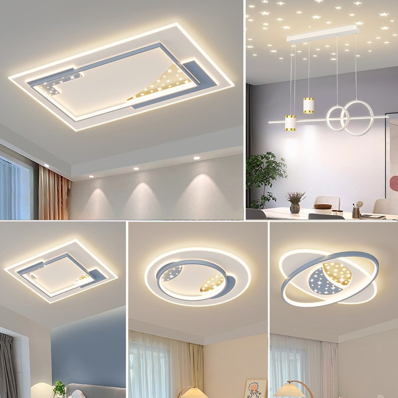 中山灯具组合全屋套餐客厅主灯2025年新款现代简约大气轻奢吸顶灯