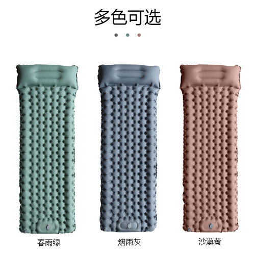 按压式可拼接加宽加厚轻量款带枕头午休露营垫轻量便携