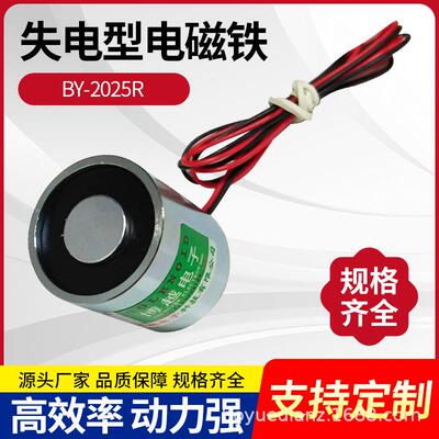 电气断电式失电型直流电磁铁BY-2025RDC24V/12V电磁铁小型失电型