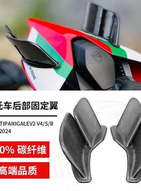 适用杜卡迪PanigaleV2V4街霸V2V4S/R改装碳钎维尾翼后部定风翼
