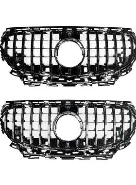 适用于24款奔驰新E级中网W214改装GT款中网前脸竖条中网进气格栅