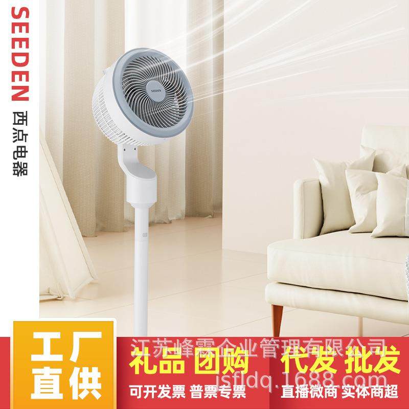 西点电风扇空气循环扇家用大风量落地扇宿舍台地扇办公室摇头电扇