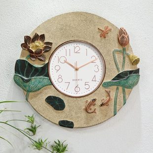 装饰挂件创意现代简约中式挂钟静音钟表客厅卧室餐厅时钟墙面壁钟