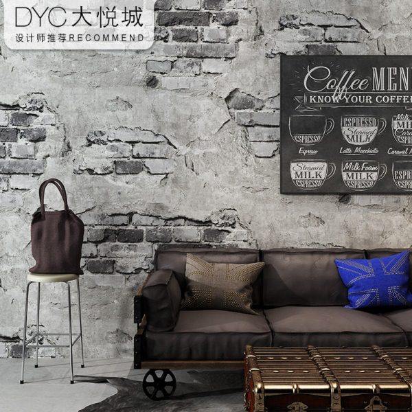 工业风做旧微水泥墙纸复古怀旧灰色仿砖纹砖头砖块非自粘无胶壁纸,家装主材,PVC墙纸,淘宝优惠券,粉丝福利购,淘宝优惠卷