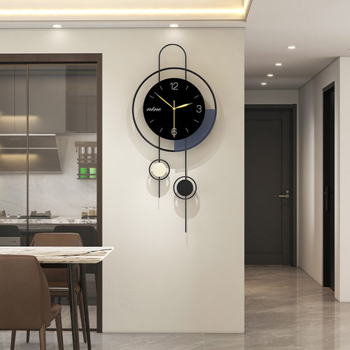 钟表客厅挂钟现代简约时钟高级感挂墙家用餐厅装饰钟创意静音挂表